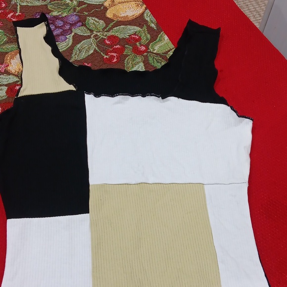 ✔️Block Pattern Bodycon Dress - Picture 4 of 9